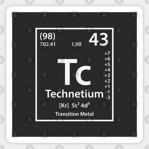 Technetium Element Magnet by cerebrands